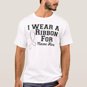 T-shirt Personnaliser je porte un ruban blanc