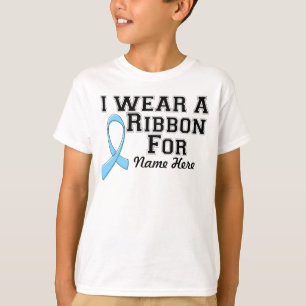 T-shirt Personnaliser je porte un ruban bleu clair