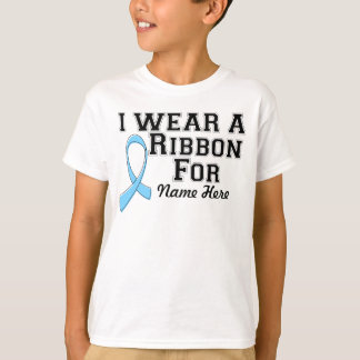 T-shirt Personnaliser je porte un ruban bleu clair