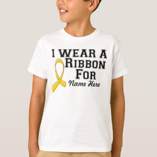 T-shirt Personnaliser je porte un ruban d'or