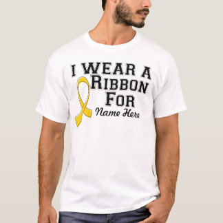 T-shirt Personnaliser je porte un ruban d'or