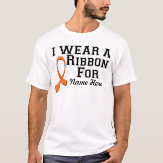 T-shirt Personnaliser je porte un ruban orange
