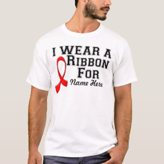 T-shirt Personnaliser je porte un ruban rouge