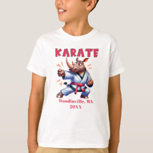 T-shirt Personnaliser Karate Praticien Lieu Date Nom