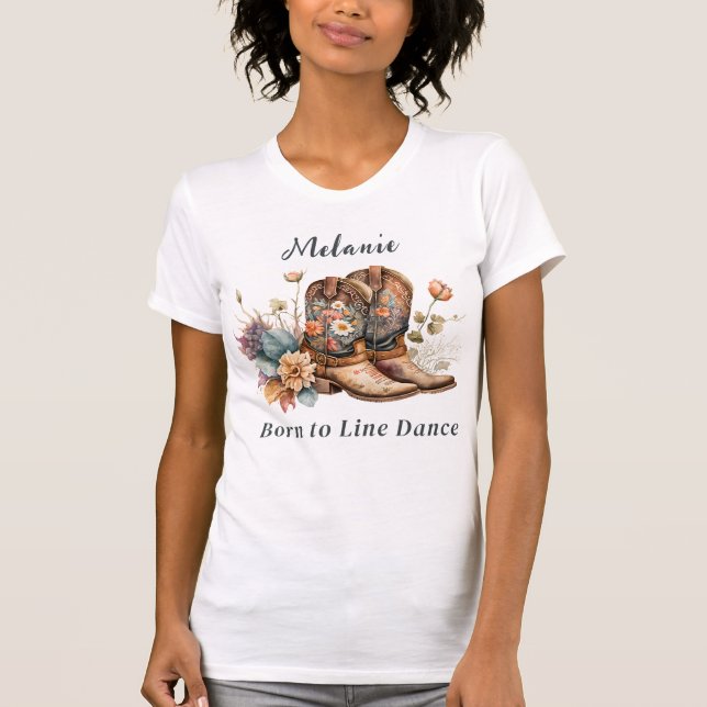 T-shirt Personnaliser la danse de la ligne Boho de l'Ouest (Devant)