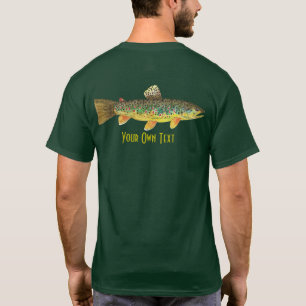 T-shirt Personnaliser la pêche à la truite Brown à la lign