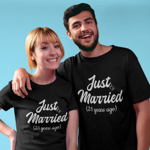 T-shirt Personnaliser l'anniversaire du Mariage juste mari