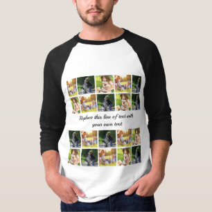 T-shirt Personnaliser le collage photo et le texte
