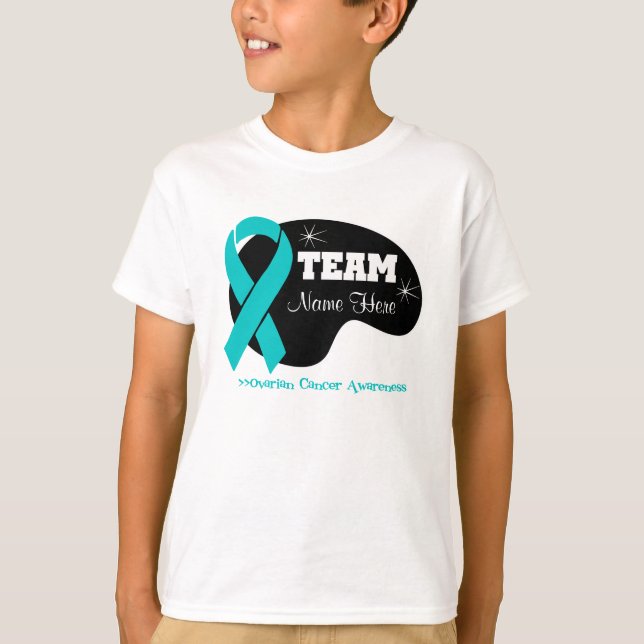 T-shirt Personnaliser le nom de l'équipe - Cancer de l'ova (Devant)