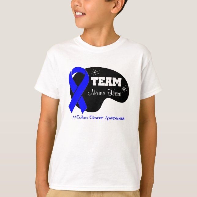 T-shirt Personnaliser le nom de l'équipe - Cancer du côlon (Devant)