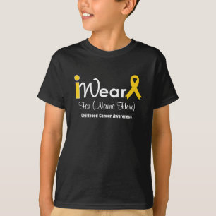 T-shirt Personnaliser le ruban d'or Cancer de l'enfance
