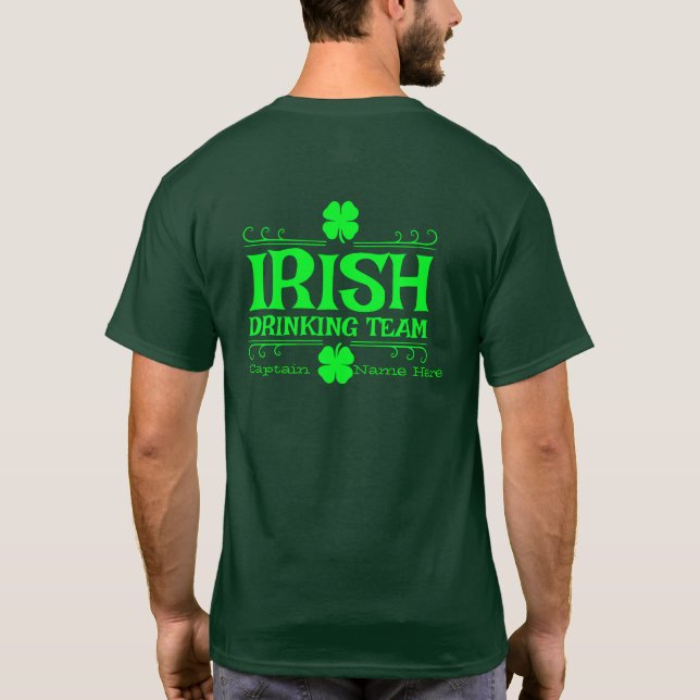 T-shirt Personnaliser l'équipe de boisson irlandaise St. P (Dos)