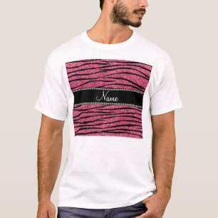 T-shirt Personnaliser les bandes zèbres de parties scinti