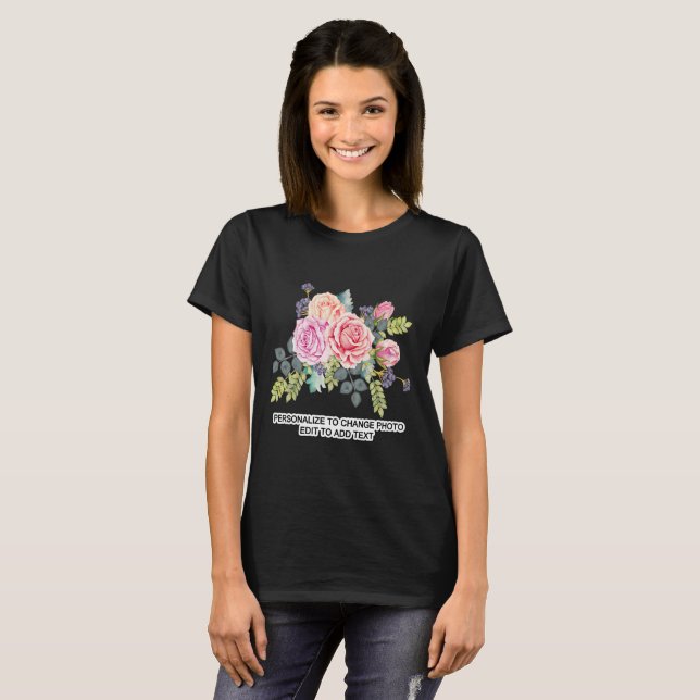 T-shirt Personnaliser l'oeuvre photo Citation Femme sombre (Devant entier)