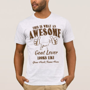 T-shirt PERSONNALISER Magnifique Chèvre Lover Saanen Chèvr