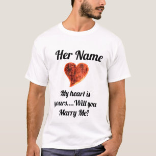 T-shirt Personnaliser Marry Me Shirt... Elle l'AImera !