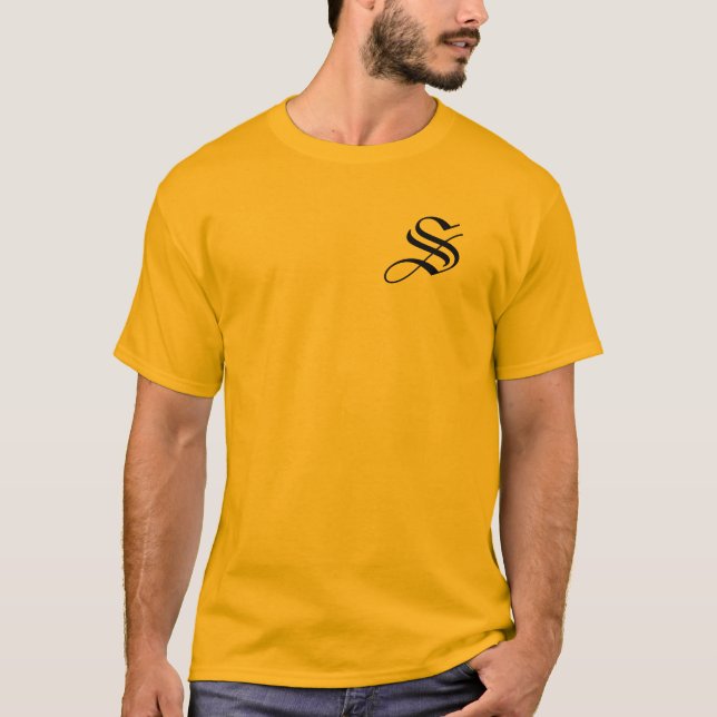 T-shirt Personnaliser Monogram S Gold (Devant)