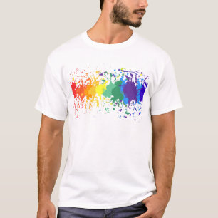 T-SHIRT PERSONNALISER  PEINTURE PEINTURE SPLASH DRIPS GAY 