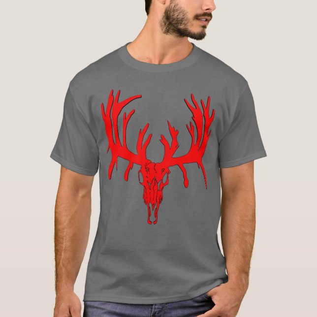 T-shirt Personnaliser rouge de crâne (Devant)