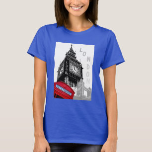 T-shirt Personnaliser Royal Blue London Big Ben Horloge To