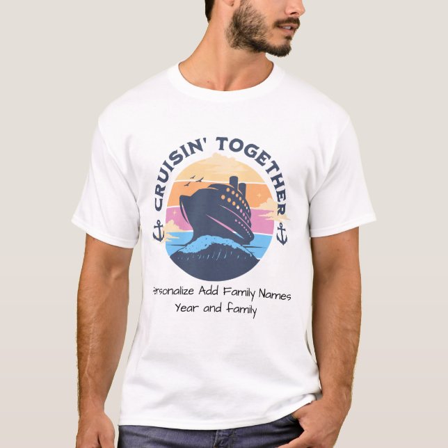 T-shirt Personnaliser Sunset Family Cruise (Devant)