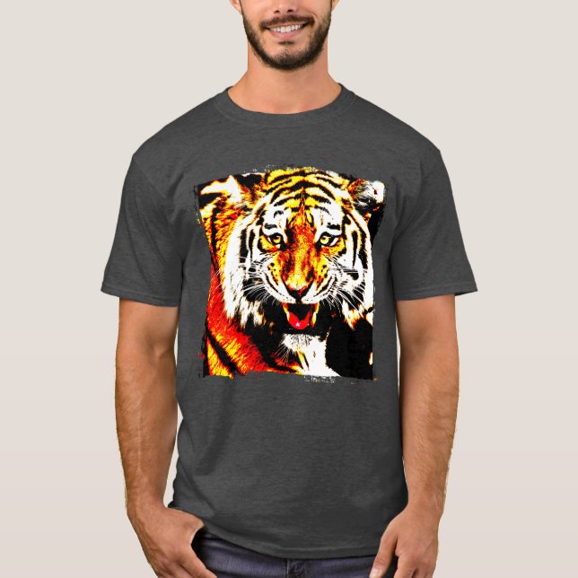 T-shirt Personnaliser Tiger Head Modèle élégant moderne (Devant)