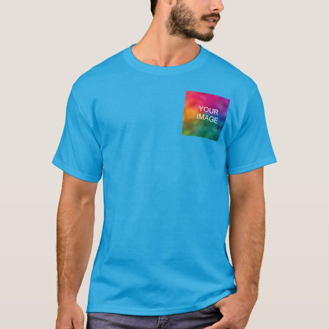 T-shirt Personnaliser Turquoise Blue Ajouter un Modèle de  (Devant)