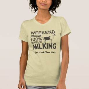 T-shirt PERSONNALISER Week-end Prévision Milking Chèvre al