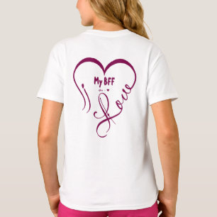 T-shirt Personnalisez J'aime mon meilleur ami • Vous = ♥