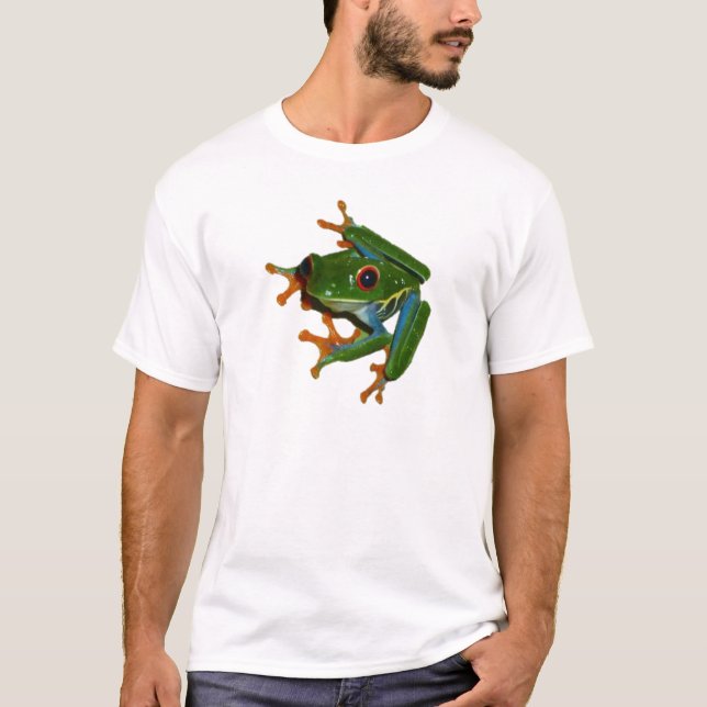 T-shirt Personnalisez la grenouille observée par rouge du (Devant)