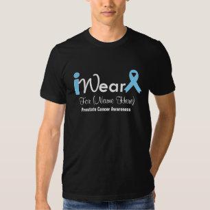 T-shirt Personnalisez le cancer de la prostate bleu-clair