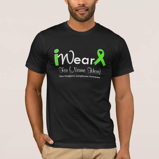 T-shirt Personnalisez le lymphome non Hodgkinien de vert (Devant)