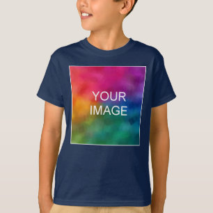T-shirt Personnalisez le Modèle bleu marine Ajouter un tex