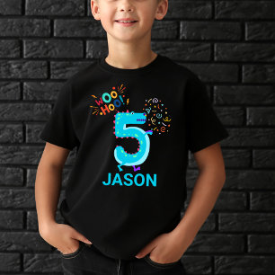 T-shirt Personnalisez-le ! Monstre Woohoo 5e anniversaire 