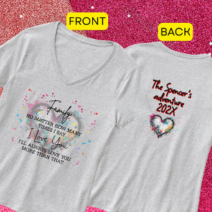 T-shirt Personnalisez le nom de famille Cœur Éclaboussure