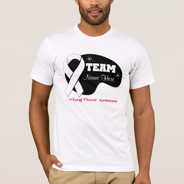 T-shirt Personnalisez le nom d'équipe - cancer de poumon (Devant)