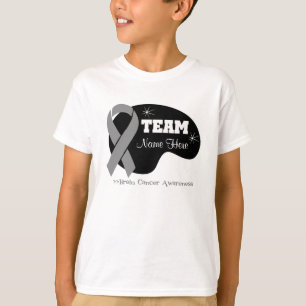 T-shirt Personnalisez le nom d'équipe - cancer du cerveau