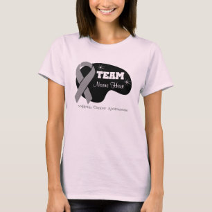 T-shirt Personnalisez le nom d'équipe - cancer du cerveau