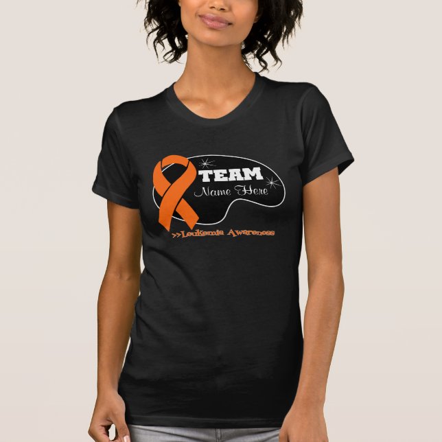 T-shirt Personnalisez le nom d'équipe - leucémie (Devant)