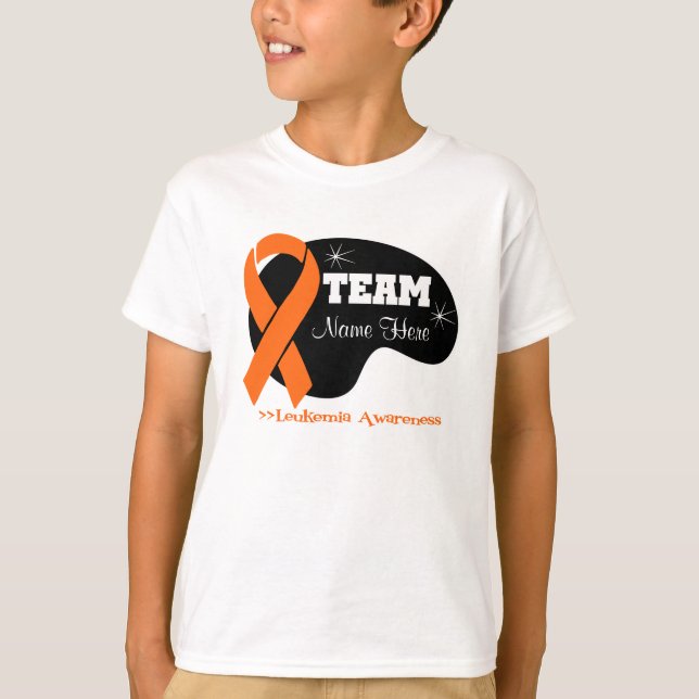 T-shirt Personnalisez le nom d'équipe - leucémie (Devant)