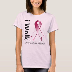 T-shirt Personnalisez-moi marchent pour le cancer de la