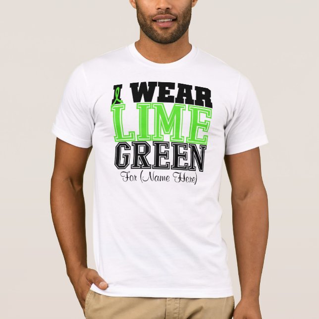 T-shirt Personnalisez-moi portent le lymphome de ruban de (Devant)