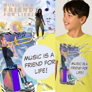 T-shirt Personnalisez Trombone Music Est Un Ami Pour La Vi