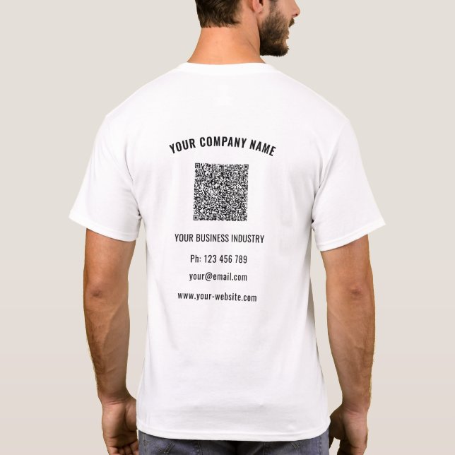 T-shirt Personnalisez votre logo d'entreprise Texte et cod (Dos)