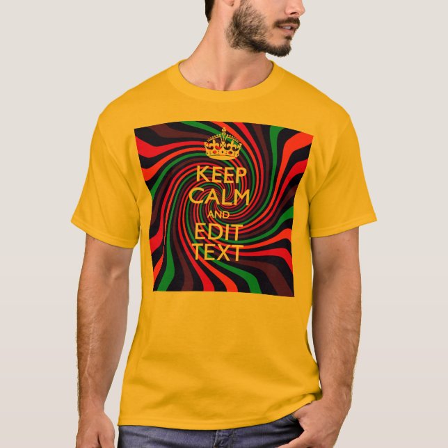 T-shirt Personnalisez votre texte Conserver le calme sur M (Devant)