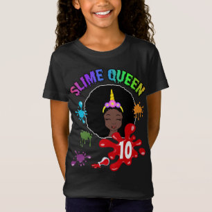 T-Shirt Personnalité de Slime Queen Afro American Birthda