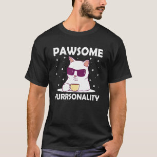 T-shirt Personnalité Mignonne Féline  Chat Pun Maman Papa 