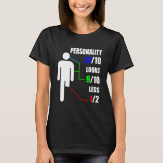 T-shirt Personnalité Semble Jambe Amputation Handicap Ampu