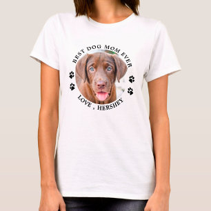 T-shirt Personnalized Best Dog Mama Ever Cute Pet Photo