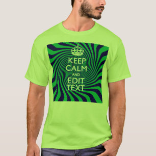 T-shirt Personnalized Keep Calm Blue and Green with a Twis